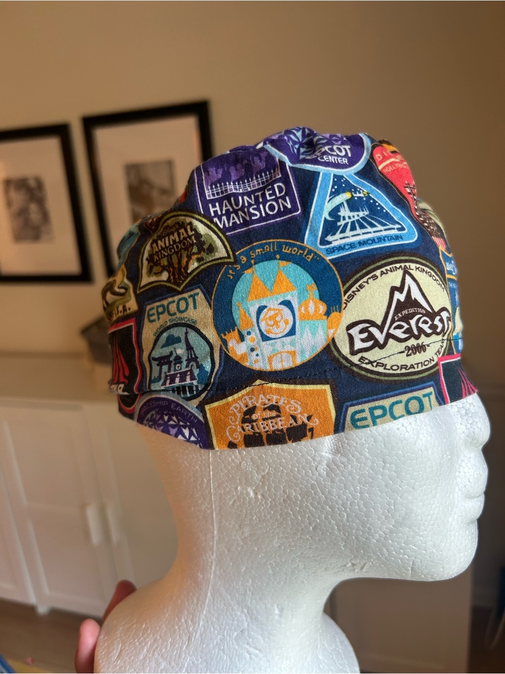 Disney Theme Park Badge Scrub Cap